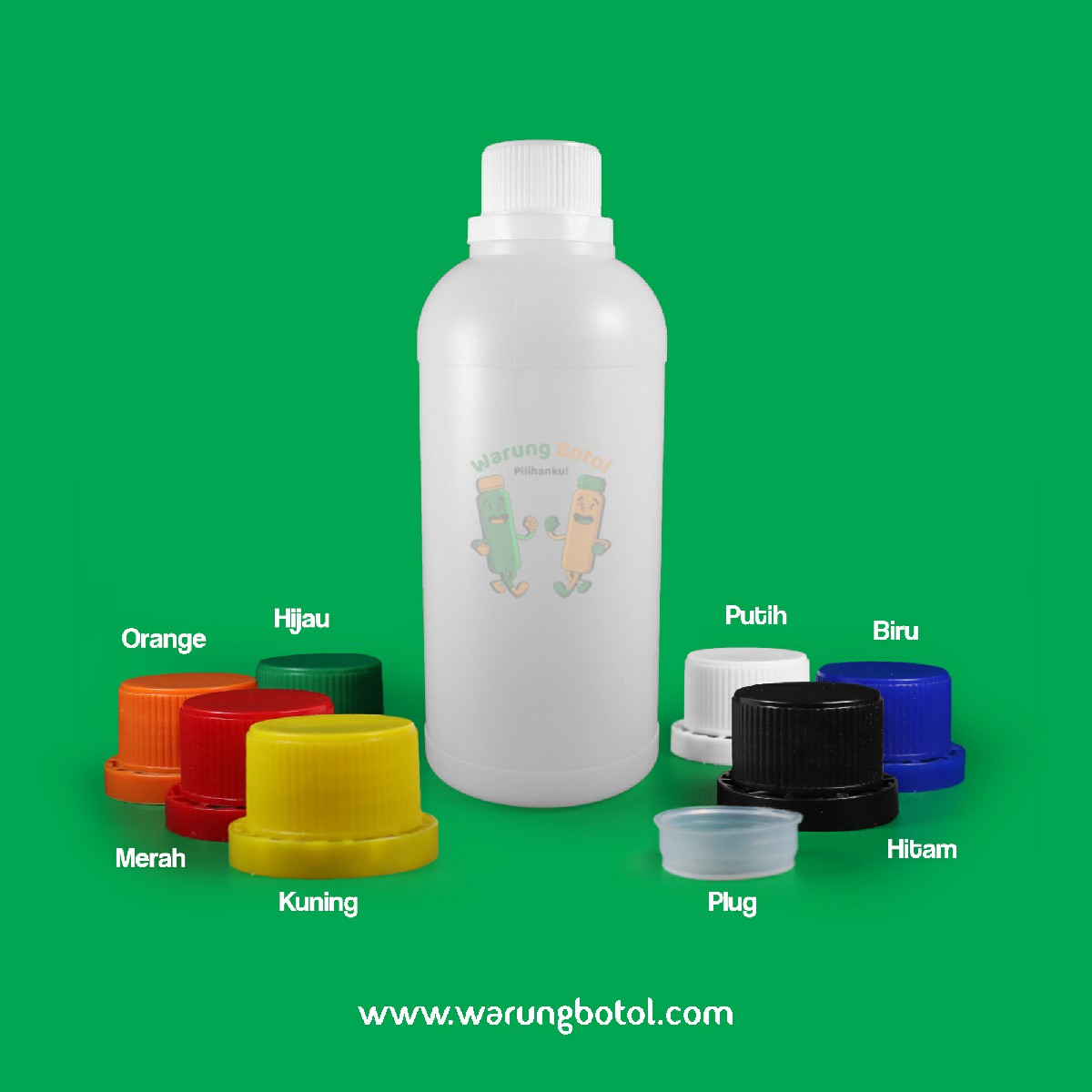 distributor toko jual botol plastik labor untuk bahan kimia 500ml natural murah terdekat bandung jakarta bogor bekasi